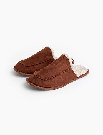 Chaussons en sherpa marron ADMAS pour homme