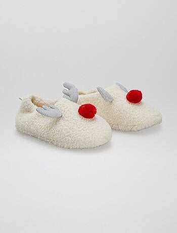 Chaussons en sherpa 'Noël'