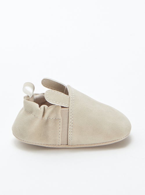 Chaussons en suédine avec oreilles en relief - Kiabi
