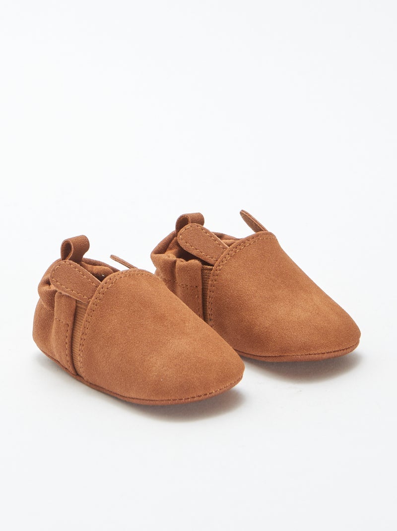 Chaussons en suédine avec oreilles en relief Marron Kiabi