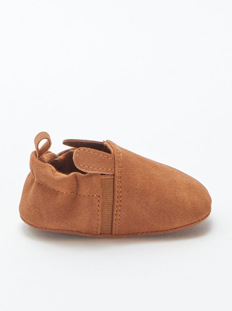 Chaussons en suédine avec oreilles en relief Marron - Kiabi