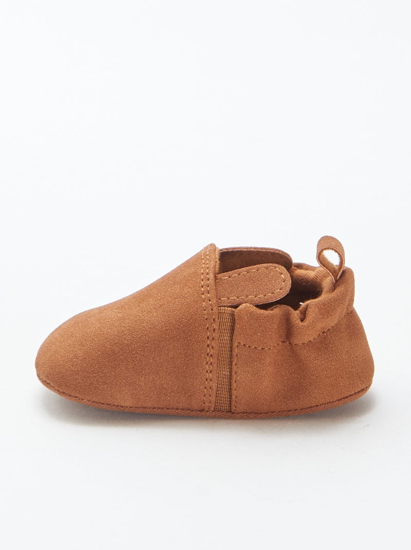 Chaussons en suédine avec oreilles en relief Marron - Kiabi