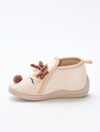Chaussons en suédine ludique Noël