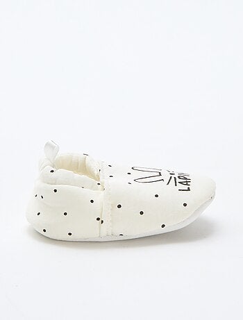 Chaussons en tissu imprimé animal