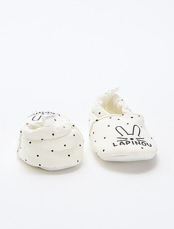 Chaussons en tissu imprimé animal