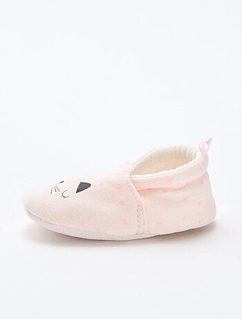 Chaussons en tissu imprimé animal