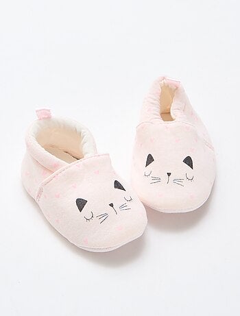Chaussons en tissu imprimé animal