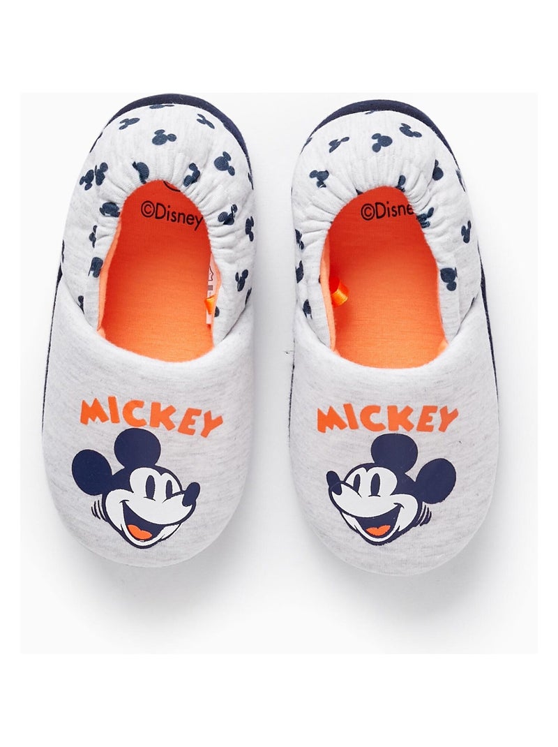 Chaussons en tissu pour garçon 'Mickey'   MICKEY Gris clair - Kiabi
