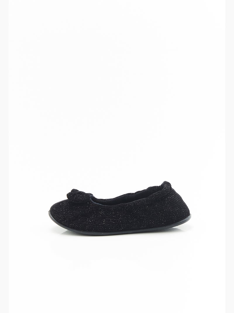 Chaussons en velours - Damart Noir - Kiabi