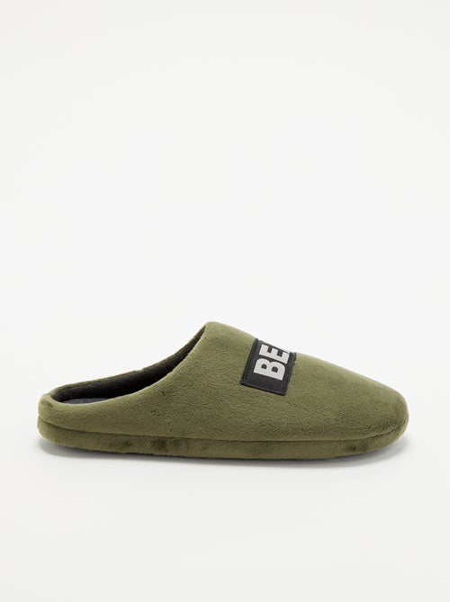 Chaussons en velours à message - Kiabi