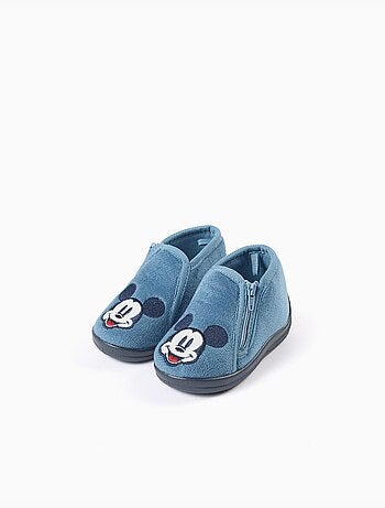 Chaussons en velours avec broderie Mickey