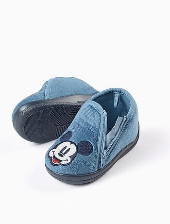 Chaussons en velours avec broderie Mickey
