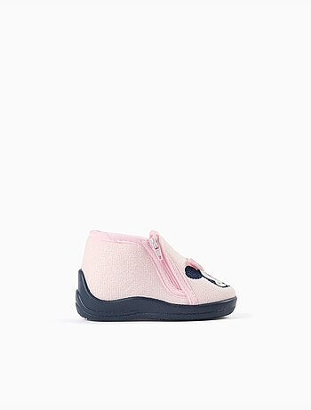 Chaussons en velours avec broderie Minnie