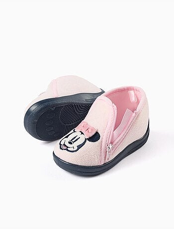 Chaussons en velours avec broderie Minnie
