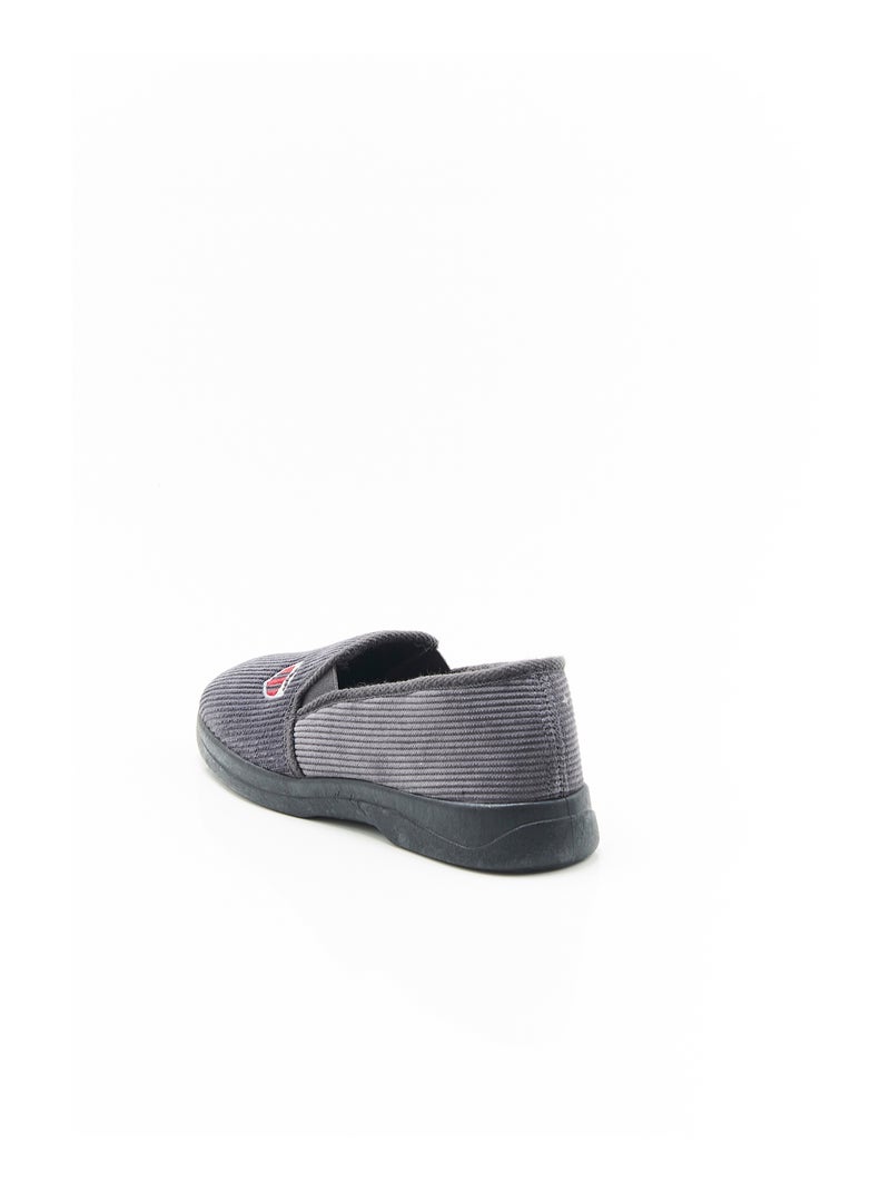 Chaussons en velours côtelé - Damart Gris - Kiabi