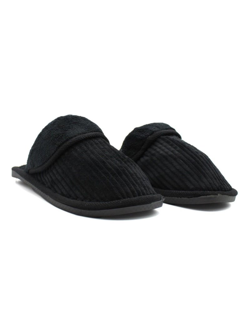 Chaussons en velours Kebello Noir Noir - Kiabi