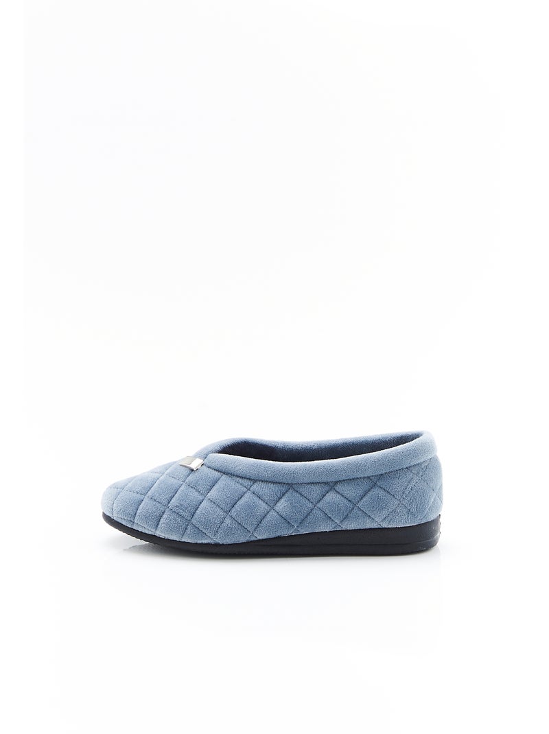Chaussons en velours matelassé - damart Bleu - Kiabi