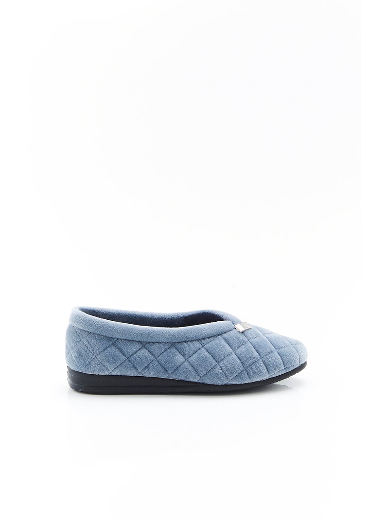 Chaussons en velours matelassé - damart Bleu - Kiabi