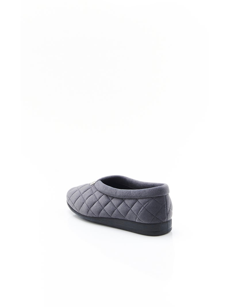 Chaussons en velours matelassé - damart Gris - Kiabi