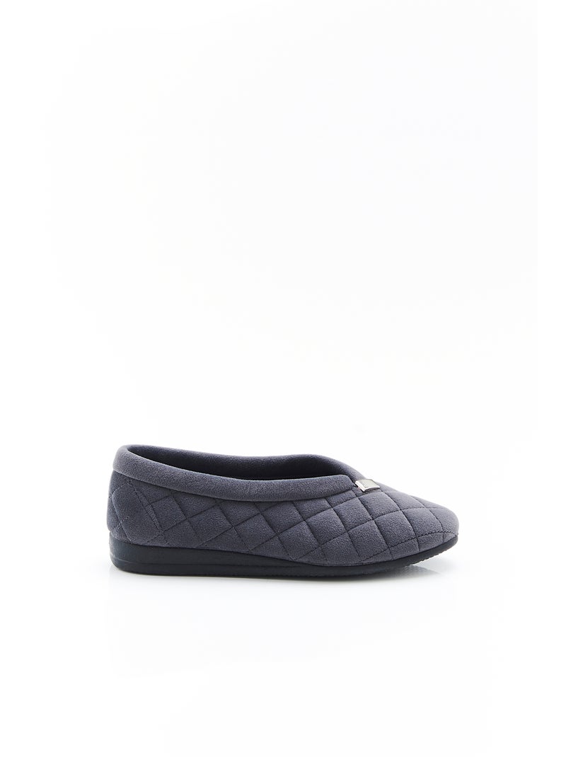 Chaussons en velours matelassé - damart Gris - Kiabi