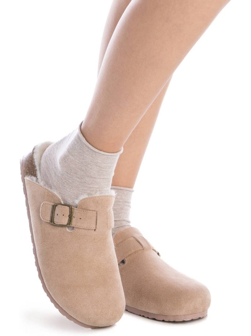 Chaussons femme Beige - Kiabi