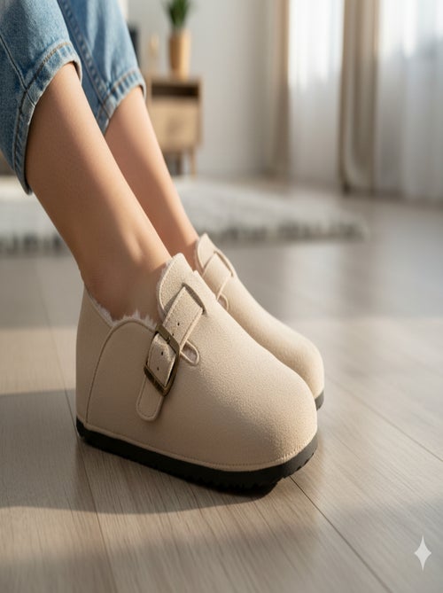 Chaussons Femme Hiver Sabots d’Intérieur Fourrés MD8845 - Kiabi