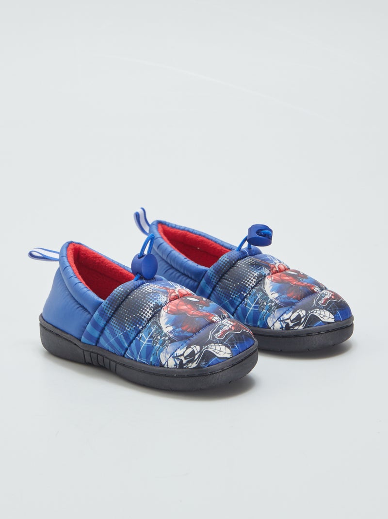 Chaussons fermés matelassés 'Spider-Man' Bleu/rouge - Kiabi