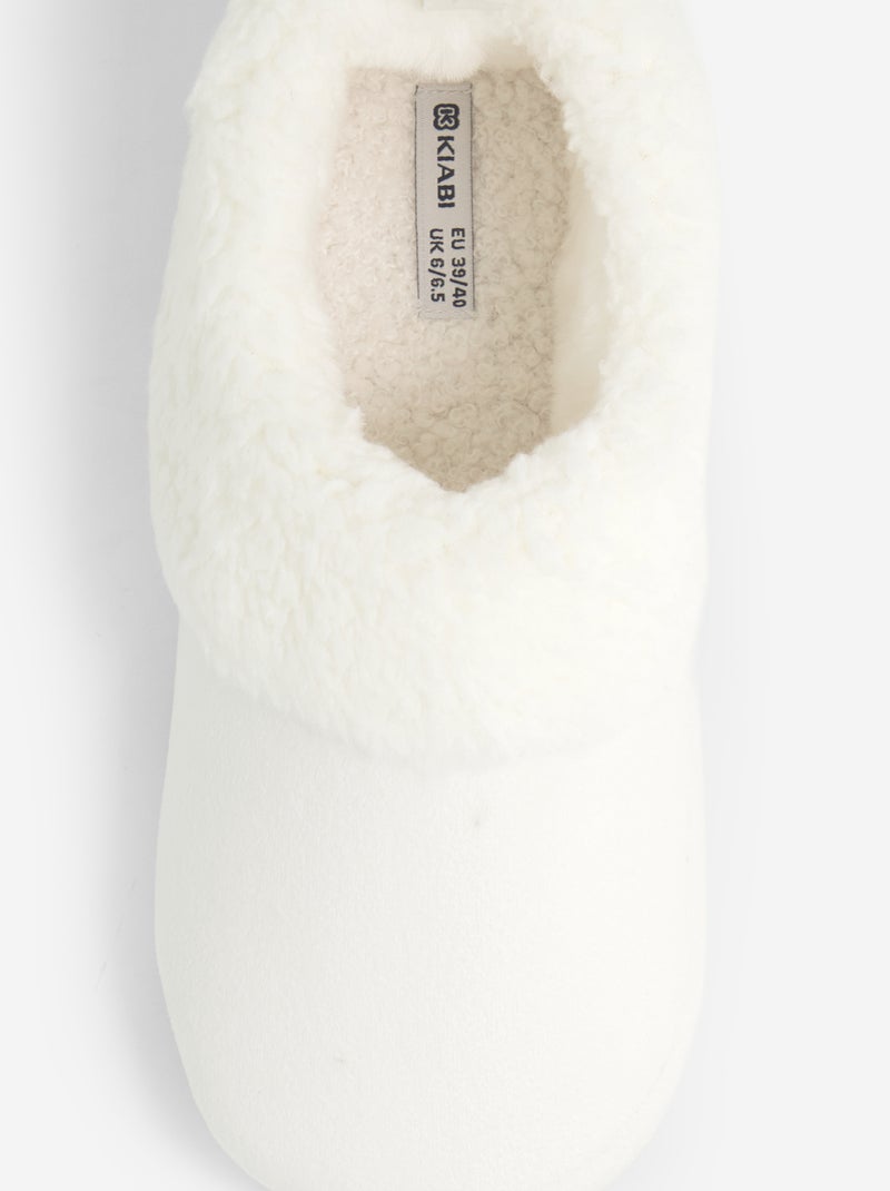 Chaussons forme bottillon bas fourrés Beige - Kiabi