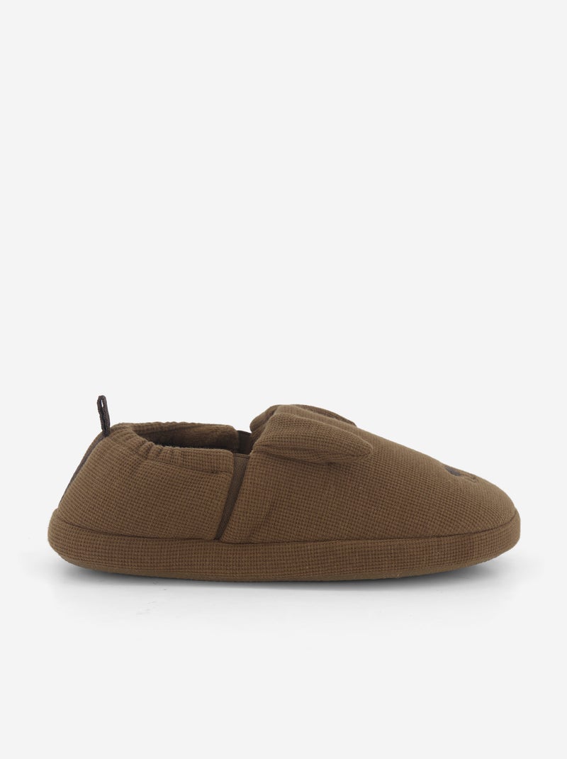 Chaussons forme charentaise Marron - Kiabi