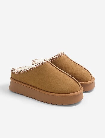 Chaussons forme sabot fourrés - Noël