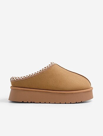 Chaussons forme sabot fourrés - Noël