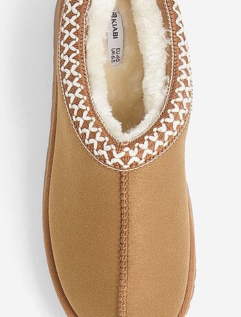 Chaussons forme sabot fourrés