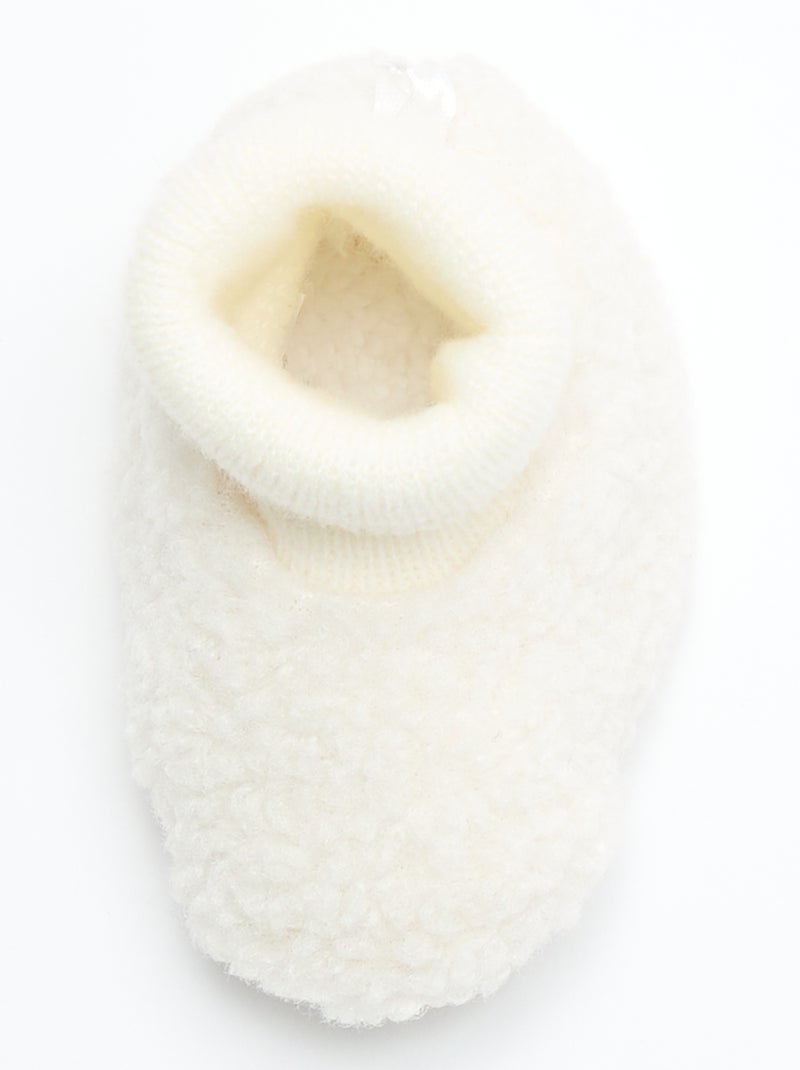 Chaussons fourrés Blanc - Kiabi