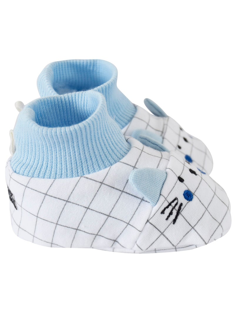 CHAUSSONS GARCON EN MOLLETON BAMBO Bleu - Kiabi