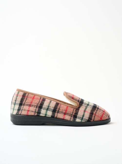 Chaussons grande largeur fourrés laine mixtes - Kiabi