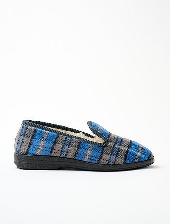 Chaussons grande largeur fourrés laine mixtes