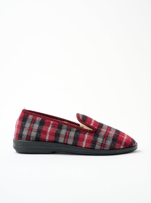 Chaussons grande largeur fourrés laine mixtes - Kiabi