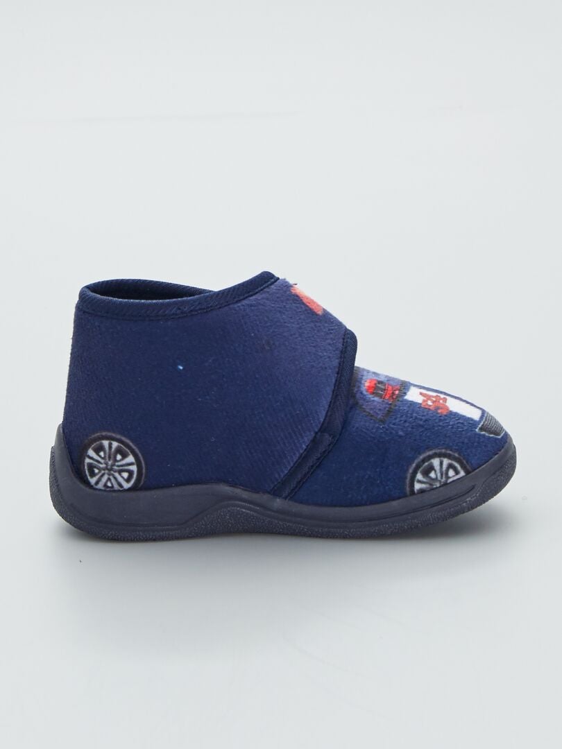 Chaussons imprimés bleu navy - Kiabi