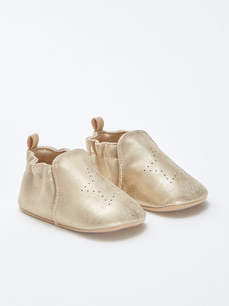 Chaussons irisés avec étoile Beige - Kiabi