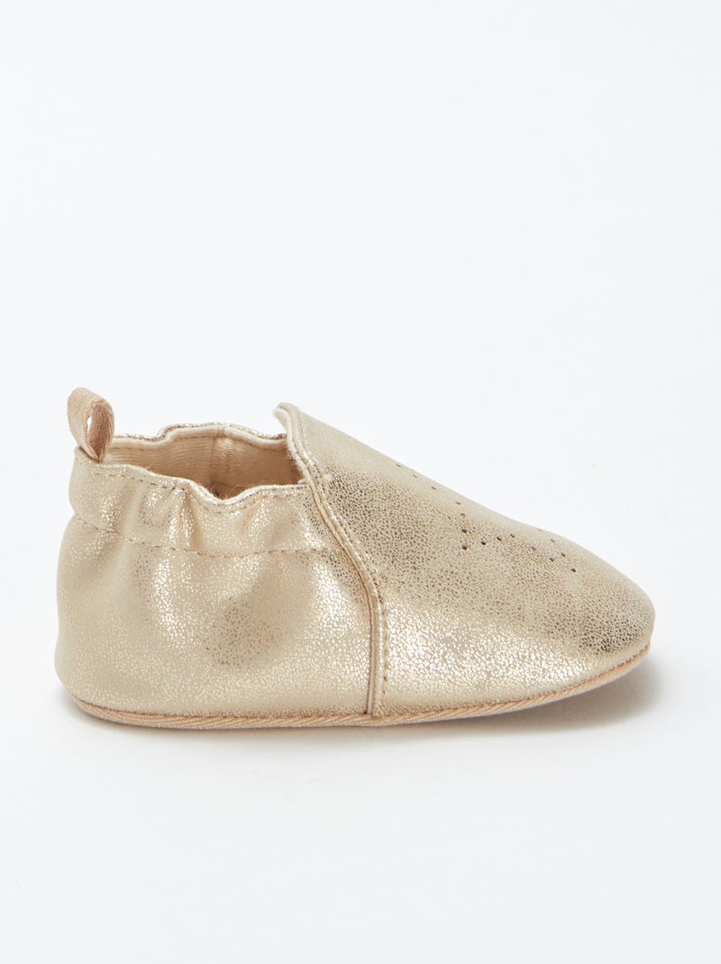 Chaussons irisés avec étoile Beige - Kiabi