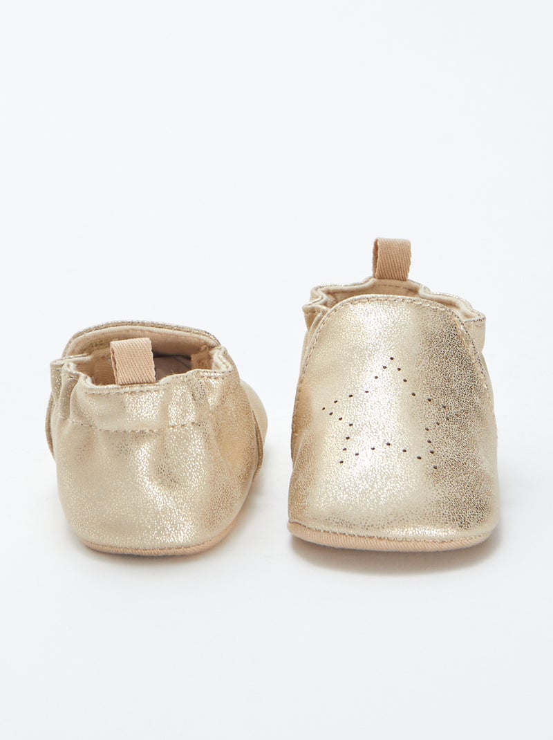 Chaussons irisés avec étoile Beige - Kiabi