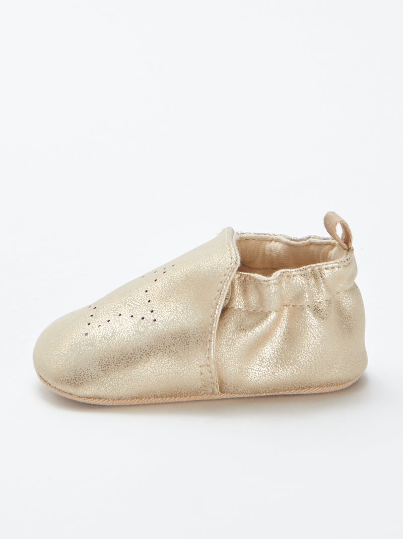 Chaussons irisés avec étoile Beige - Kiabi