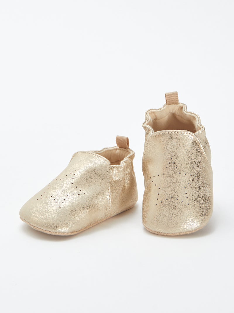 Chaussons irisés avec étoile Beige - Kiabi