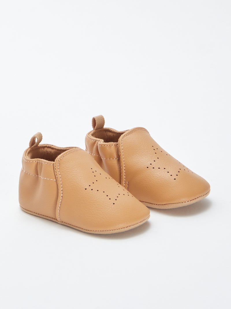 Chaussons irisés avec étoile Marron - Kiabi