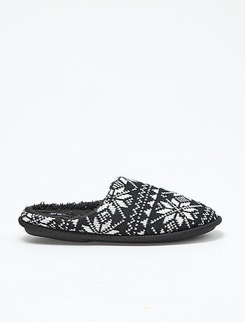 Chaussons jacquard tricot Noël