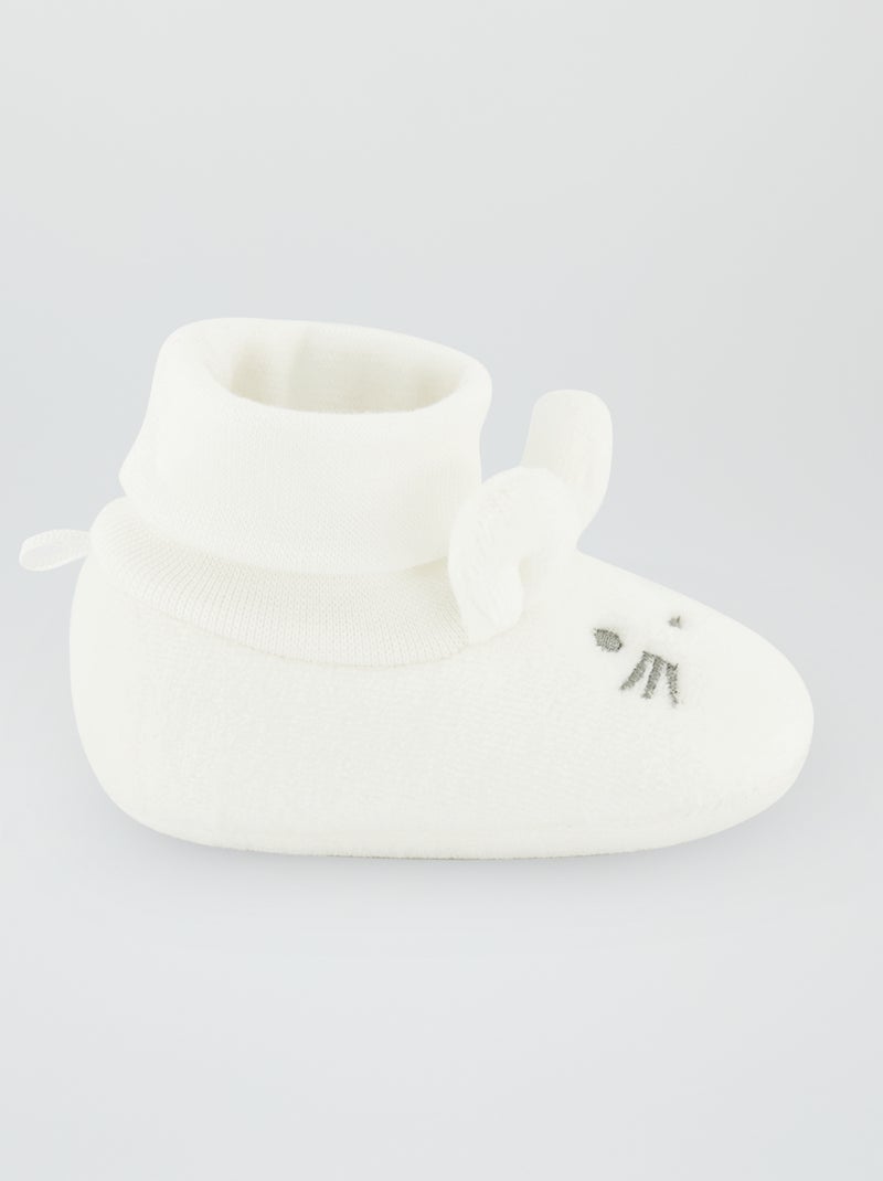 Chaussons 'Lapin' Blanc - Kiabi