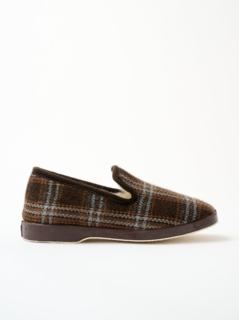 Chaussons largeur confort mixtes fourrés Marron - Kiabi