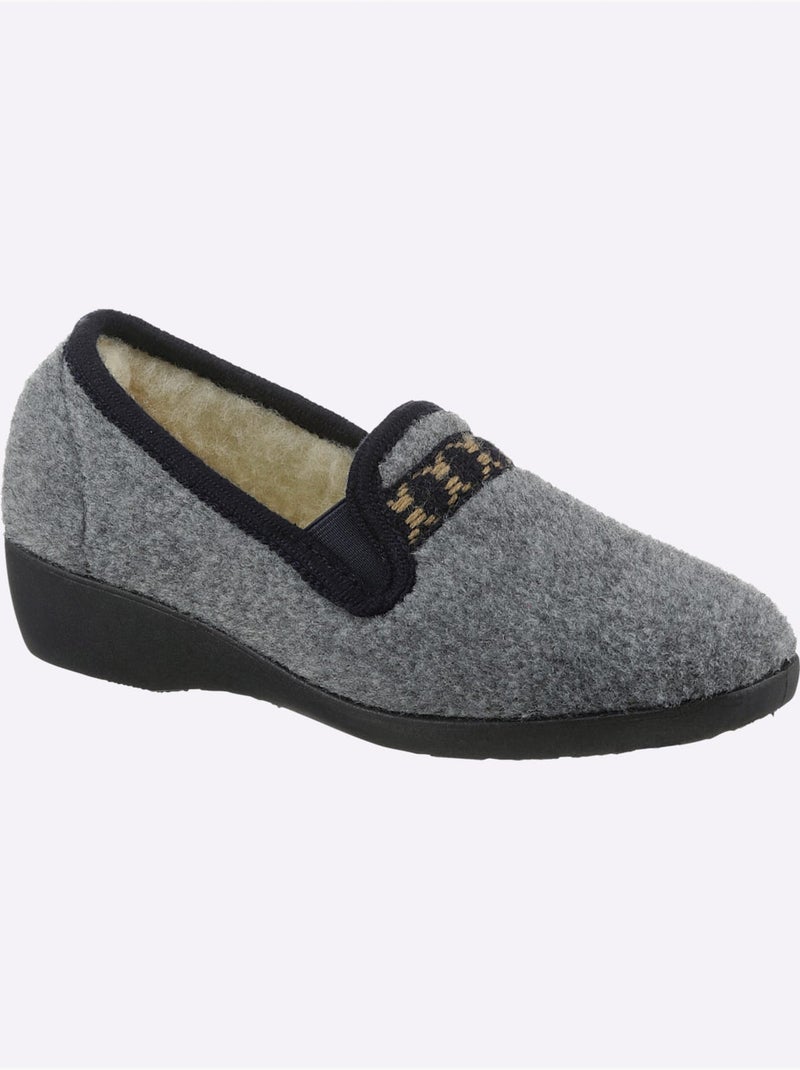 Chaussons largeur pied normal - taille standard - witt Gris - Kiabi