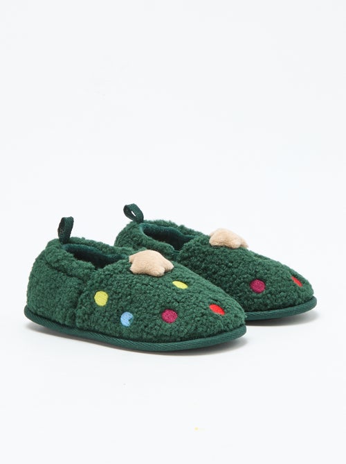 Chaussons ludiques en suédine Noël - Kiabi