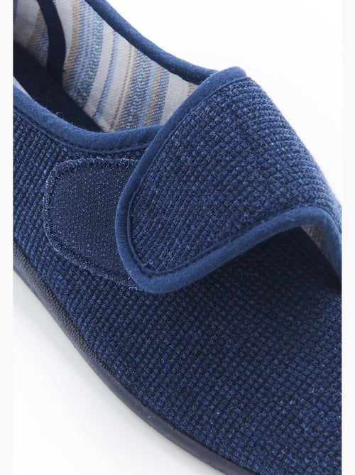 Chaussons maille gaufrée à scratch - Damart - Kiabi